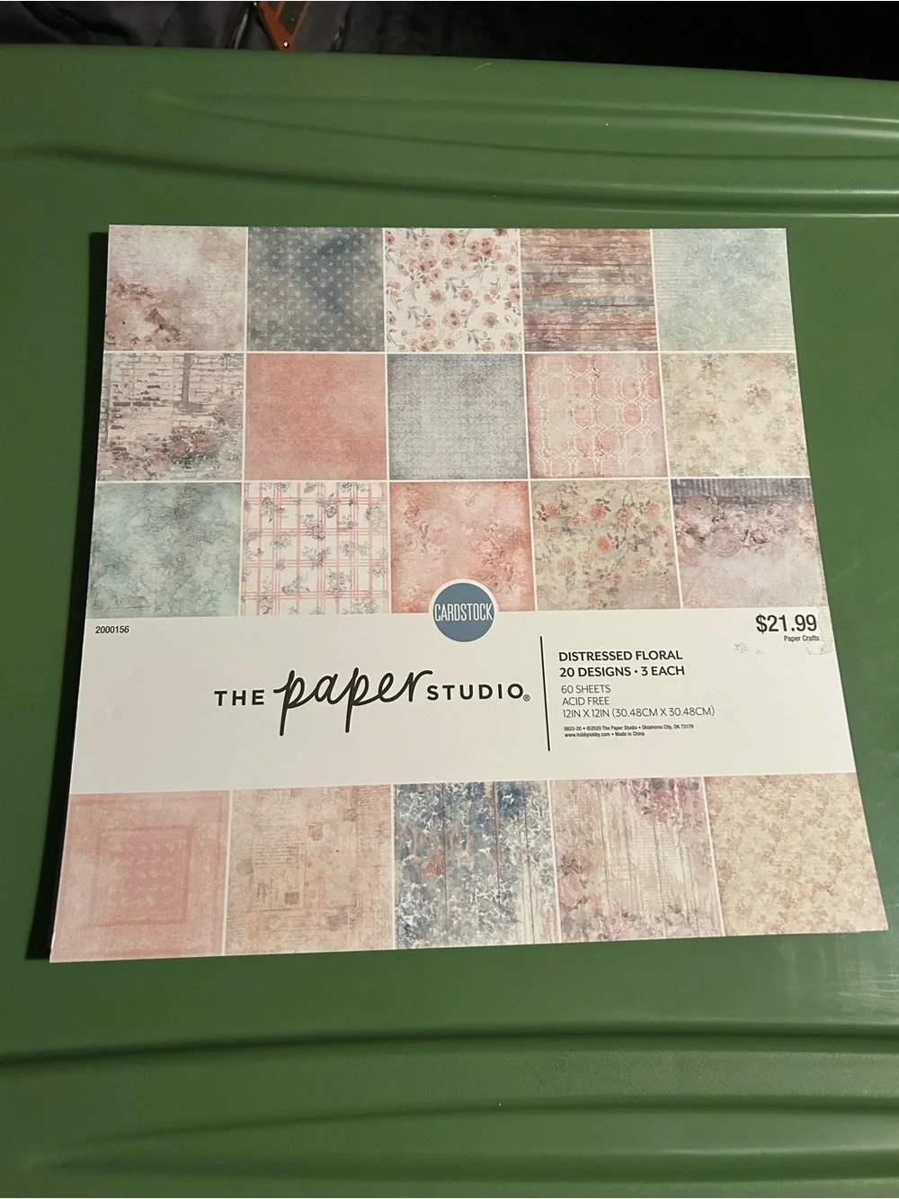 Distressed Floral Cardstock Pack - Pastel Multi
